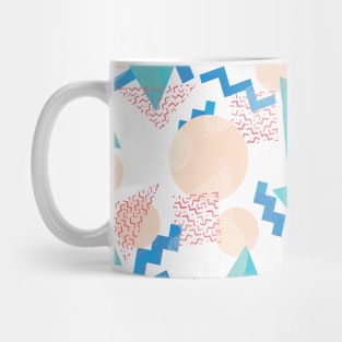 90's Pastel Geometric Pattern Mug